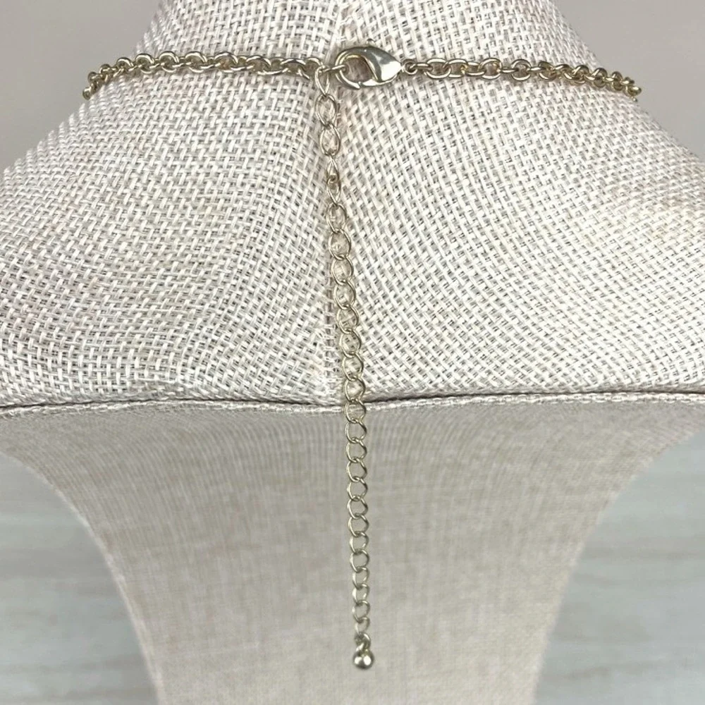 Crystal Pastel Statement Gold Tone Necklace Bling Statement Fairy Romantic